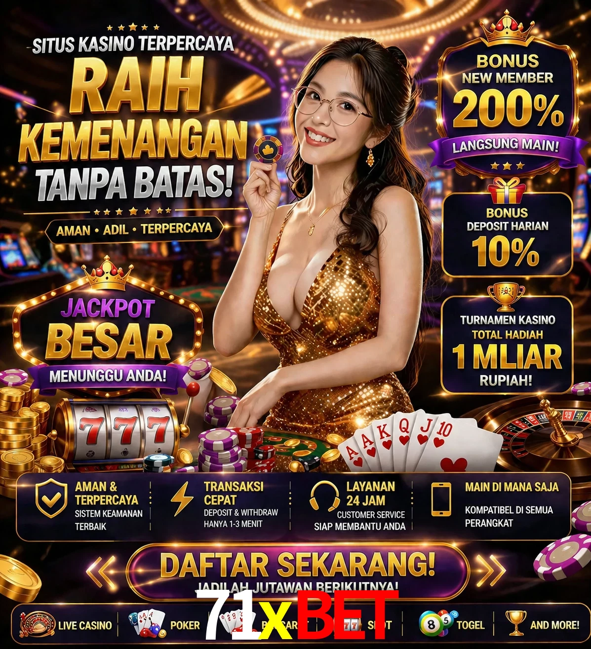 Roleta e blackjack 71xbet